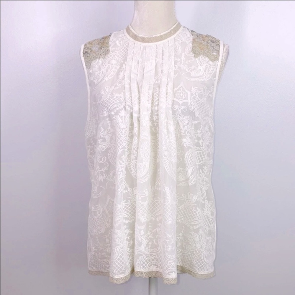 COPY - Cream color lace blouse